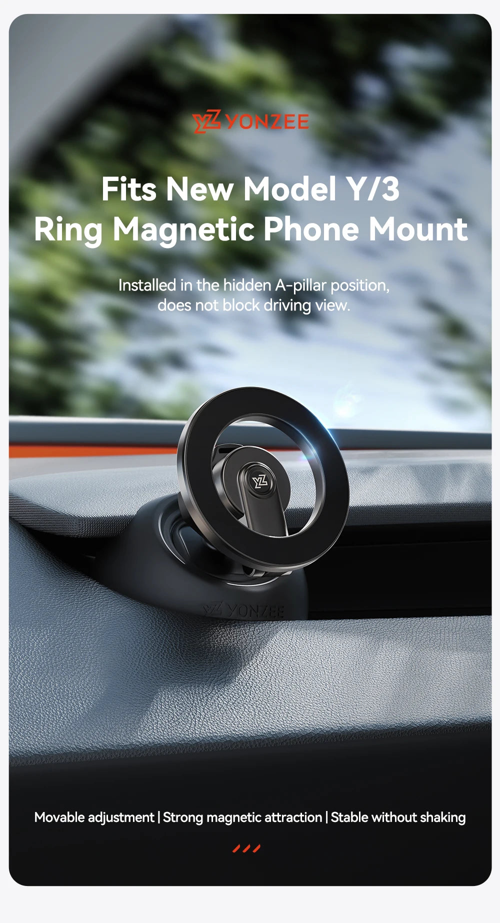 YZ For Tesla Model 3 Y Highland Juniper Car Magnetic Phone Holder
