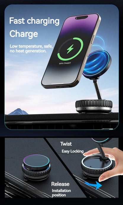 15W Universal Car Magnetic Phone Wireless Charging Holder