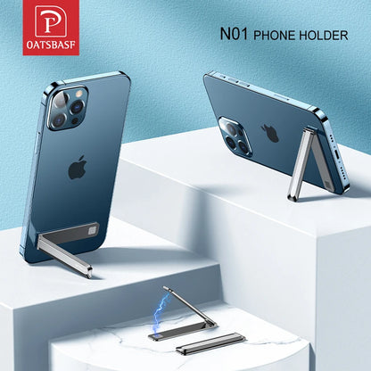 OATSBASF Magnetic Phone Holder Mini Metal Phone Stand