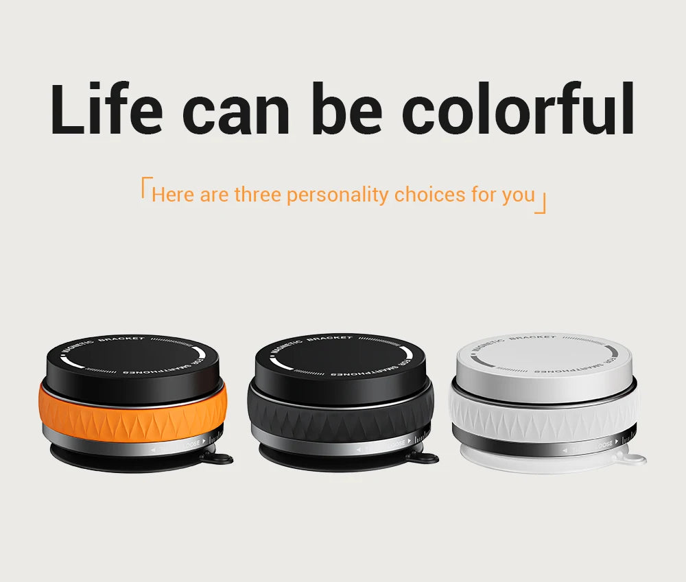 360° Magnetic Vacuum Suction Phone Holder | Dual 180° Adjustable