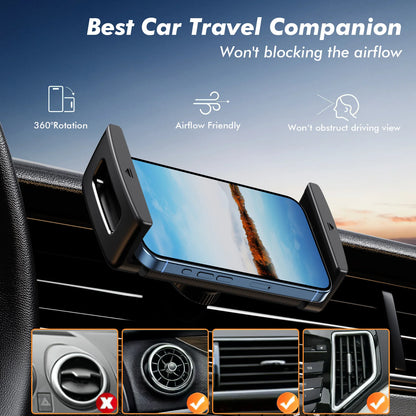 Eary Car Phone Holder 360°Rotatable Mount Vent