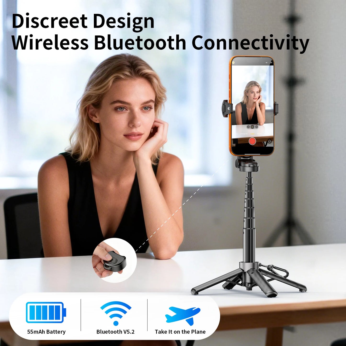 Portable Magnetic Selfie Stick Multifunctional Phone Holder