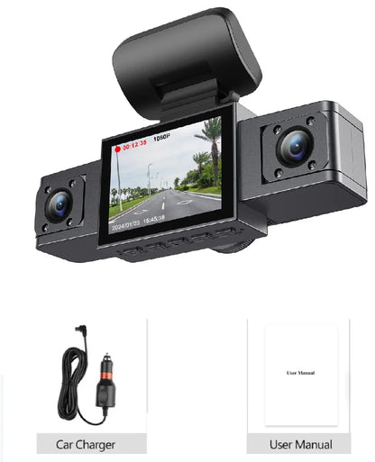 Framefox 3Channel Dash Cam  Black Box 3 Cameras