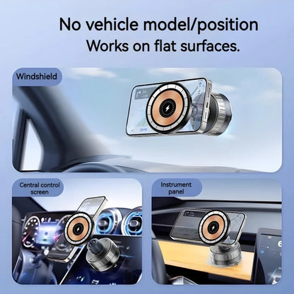 15W Car Magnetic Wireless Charger Holder with Metal Body