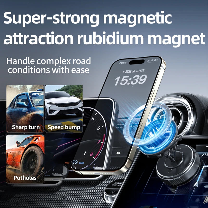 Universal Strong Magnetic Car Phone Holder Foldable Design