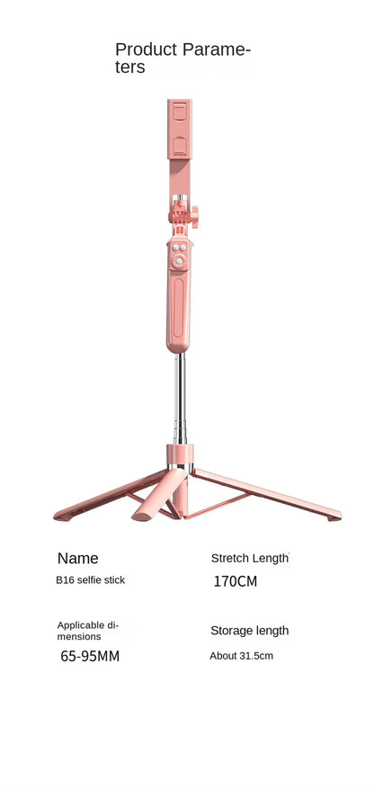 BSLIUFANG Selfie Stick Wireless Tripod Stand with Light