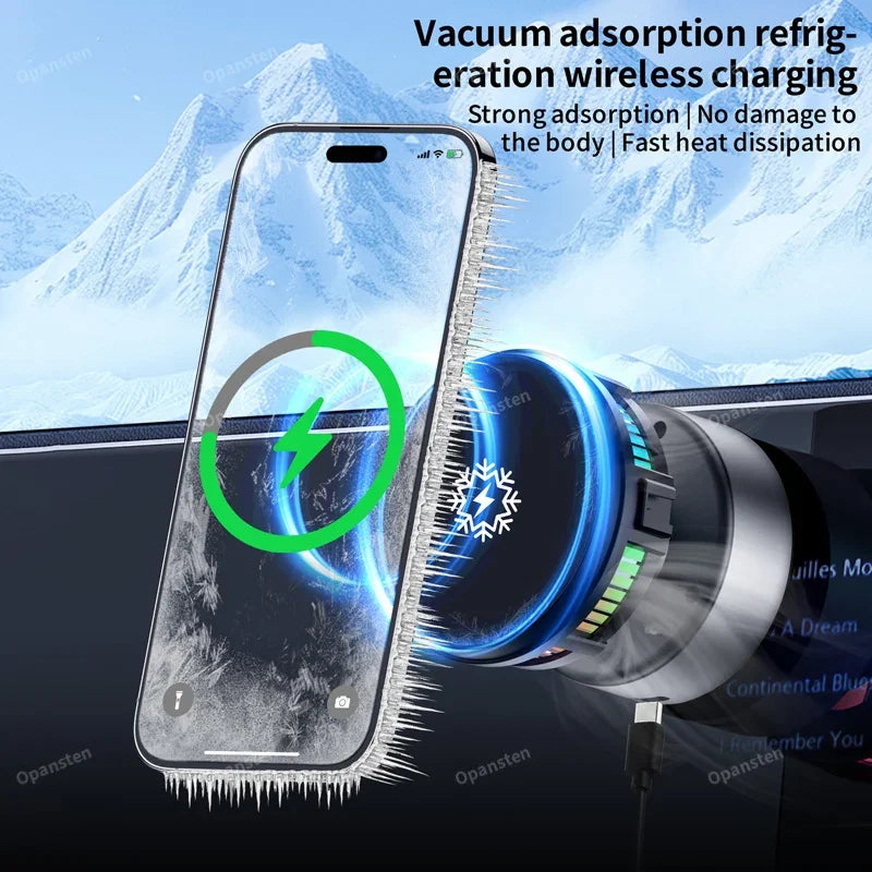 Cooling Car Magnetic Wireless Charger Vacuum Adsorption