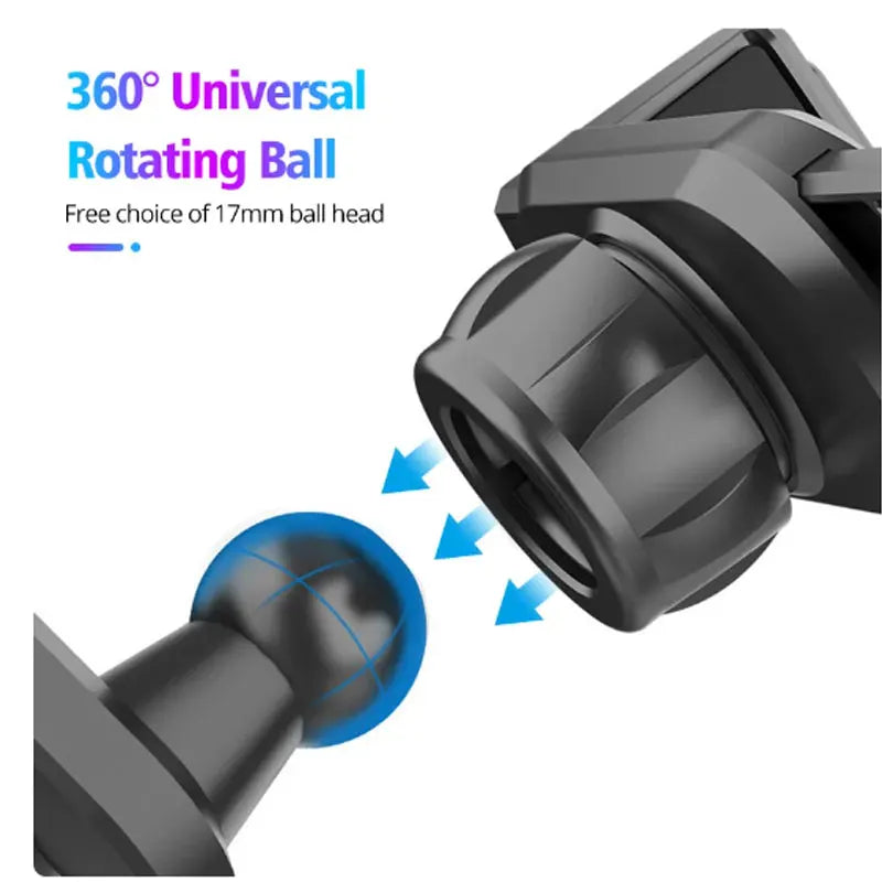 Car air outlet mobile phone holder extension arm rotary