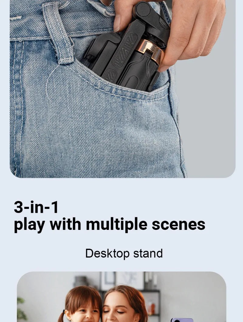 Pocket Flexible Portable Mini Bluetooth Selfie Stick