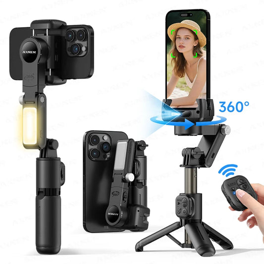 AXNEN AI Desktop Gimbal Tripod Extendable Selfie Stick