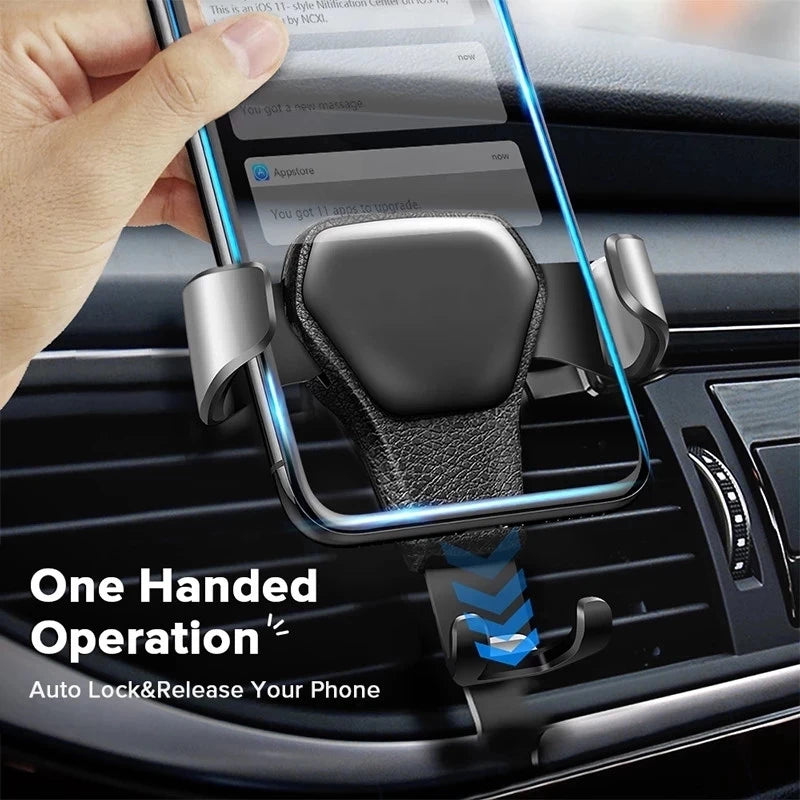 Gravity Car Holder For Phone Air Vent Clip Mount Mobile Cell Stand