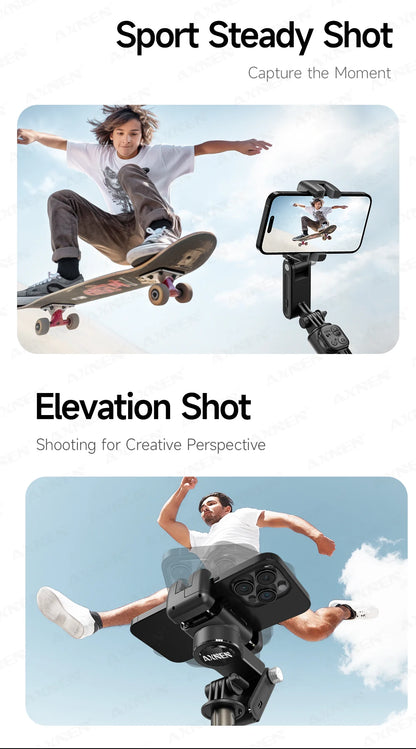 AXNEN AI Desktop Gimbal Tripod Extendable Selfie Stick