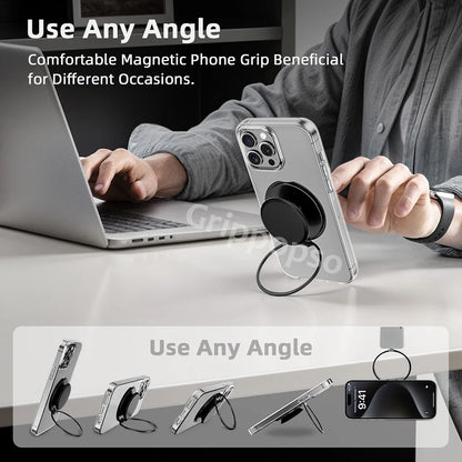 Grippopso Mobile Phone Finger Holder Socket Magnetic