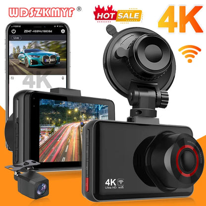 Dash Cam for Cars 4K Front or Rear Camera Car Dvr WIFI Car Camera