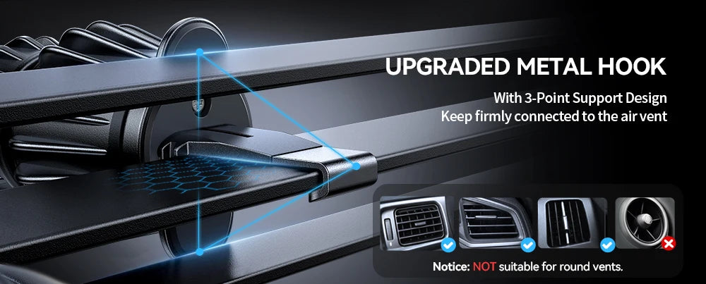 15W Magnetic Phone Holder Mount Charger Fast Wireless