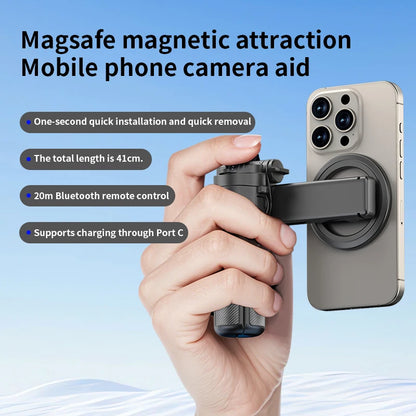 Magnetic Phone Holder 360° Rotation Pocket Selfie Stick Tripod