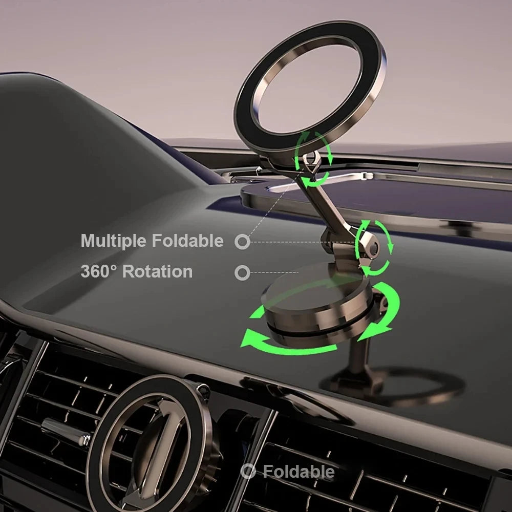 Car Magnetic Folding Phone Holder 360 Degree Rotation Phone  Bracket