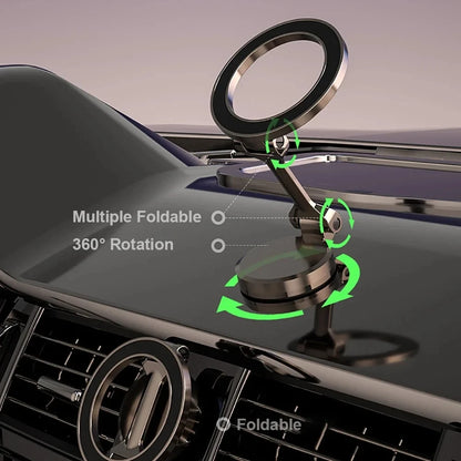 Car Magnetic Folding Phone Holder 360 Degree Rotation Phone  Bracket