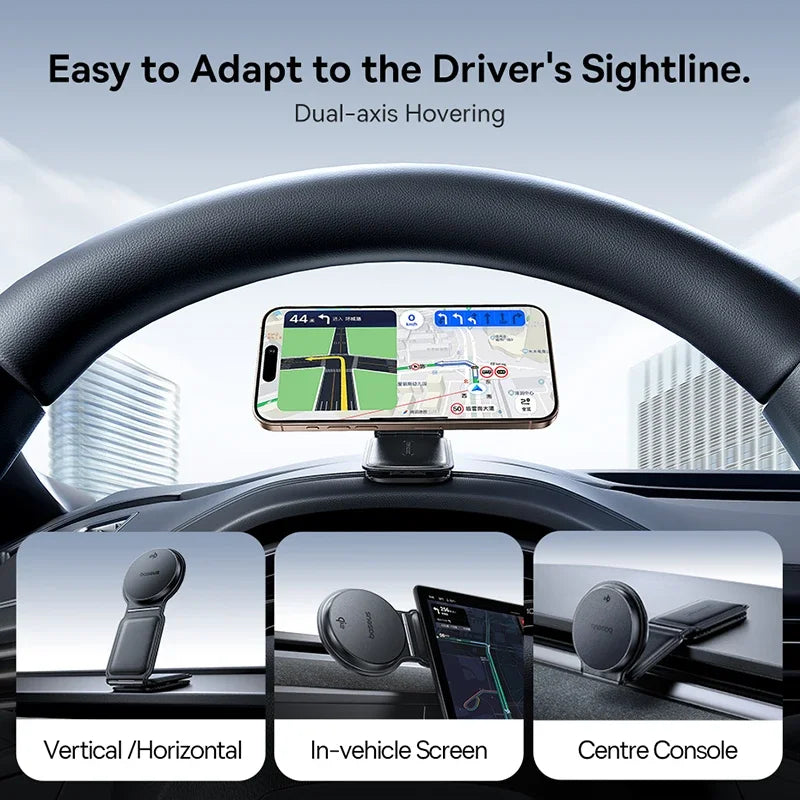 Baseus Car Phone Holder for iPhone 12-16 Wireless Charger
