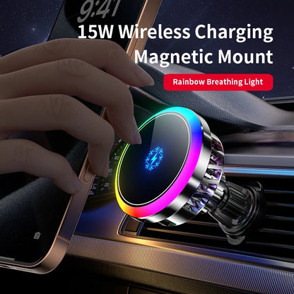 Wireless Car Charger 15W Magnetic Turbo Air Cooling