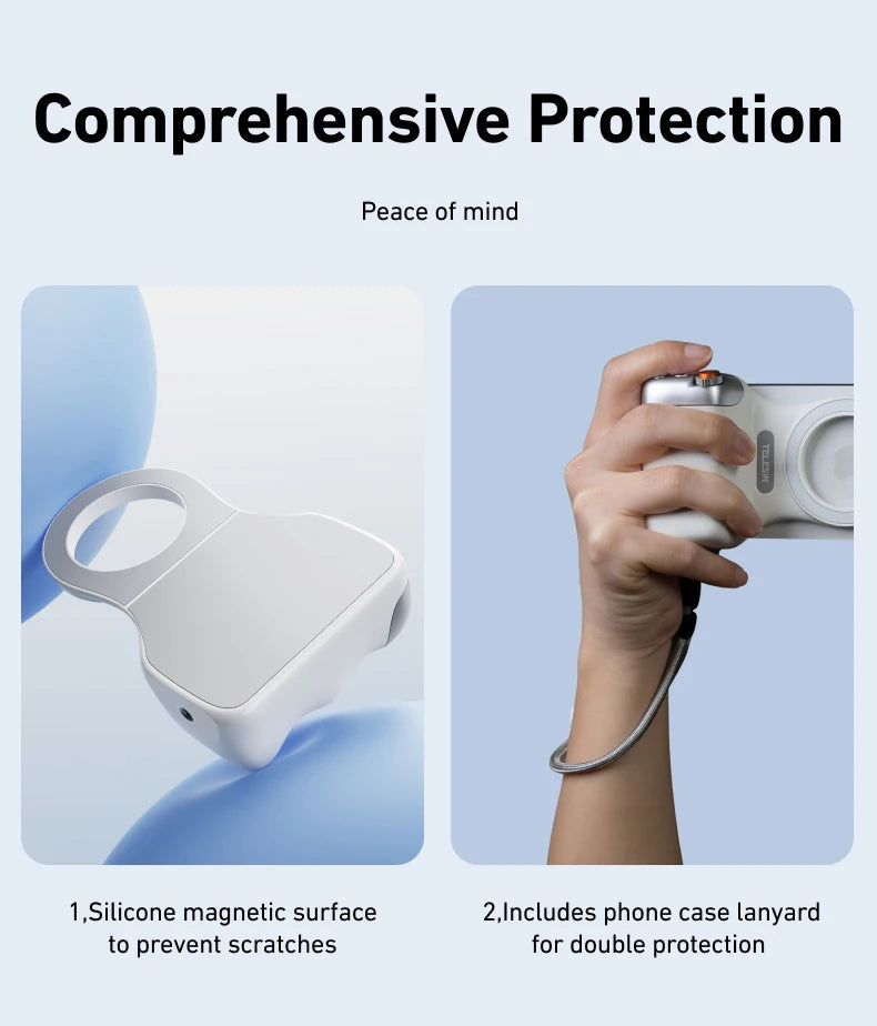 Fun Shot Magnetic Grip, Ergonomic Style Phone Camera Grip