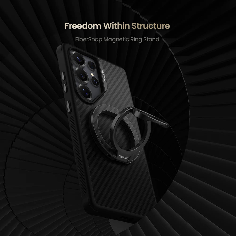 FiberSnap Magnetic Phone Ring Stand Aluminum 360° Rotation