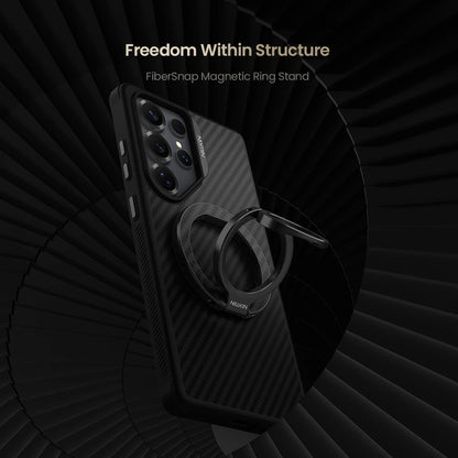 FiberSnap Magnetic Phone Ring Stand Aluminum 360° Rotation