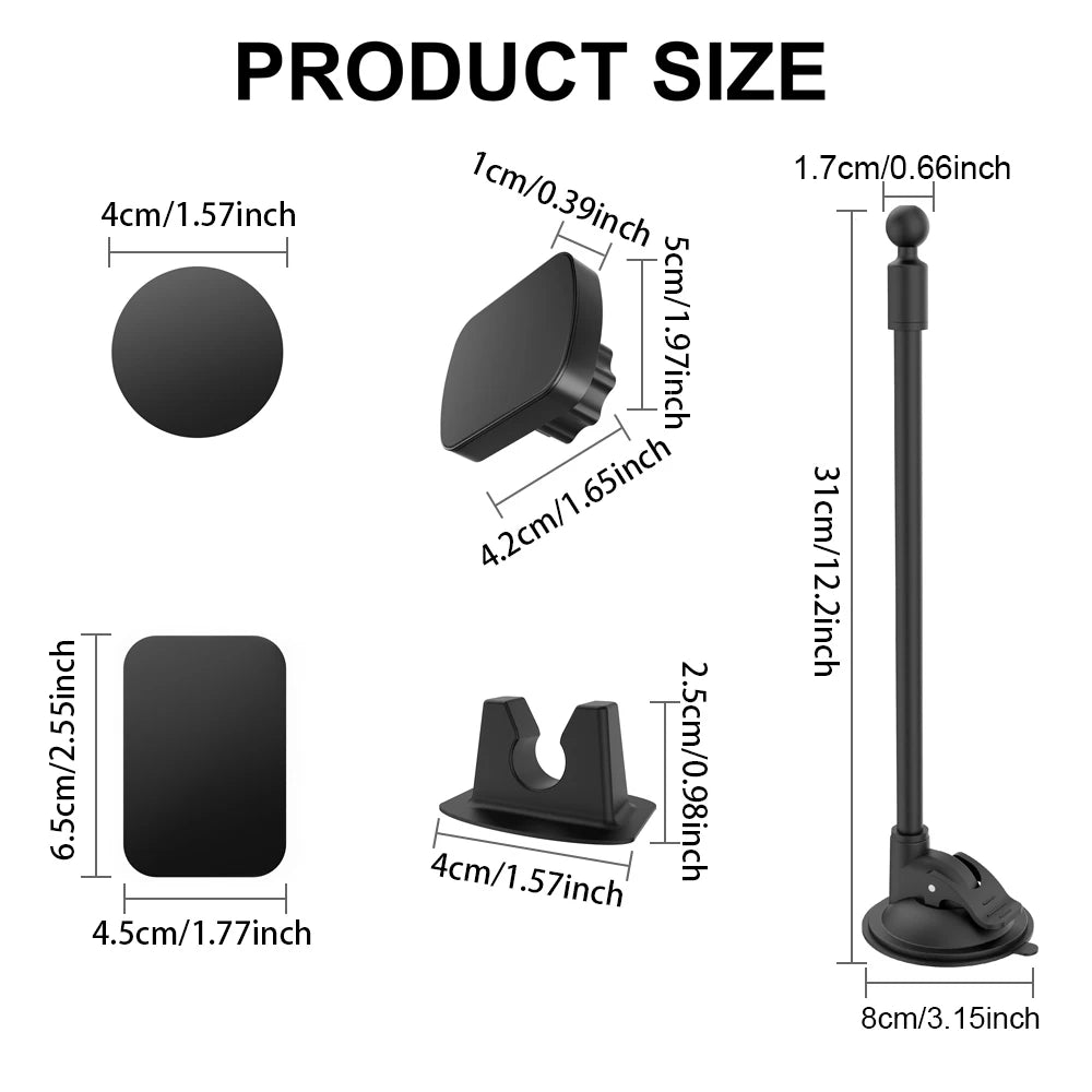 Universal Magnetic Phone Holder Car Long Arm Windshield Dashboard Magnet Car Holder