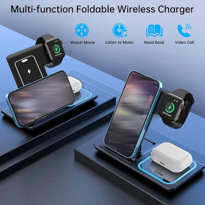 30W 3 in 1 Night Light Wireless Charger Stand Charging Station