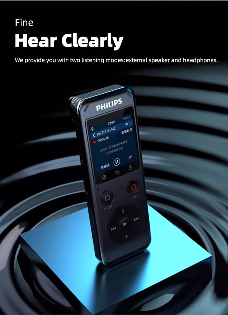 Philips VTR6960 100% Original  Voice Recorder 192K HD Recording