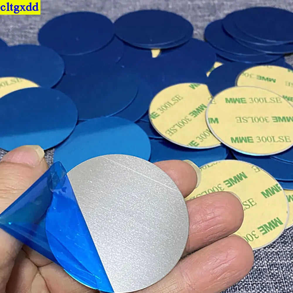 Circular square car phone magnetic metal plate universal patch bracket