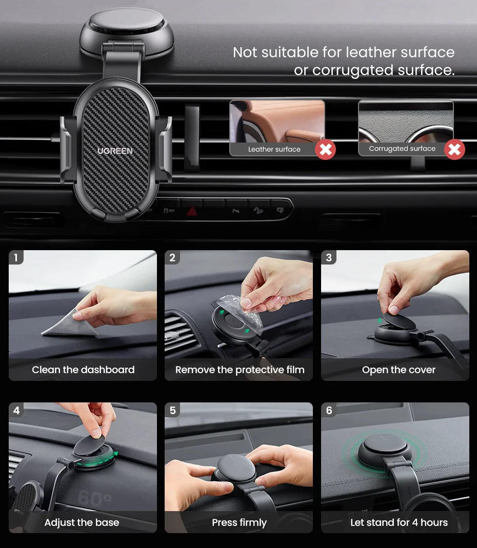 Car Phone Holder Stand Gravity Dashboard Phone Holder Universal