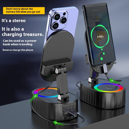 Bluetooth Audio Ambience Light Multi-function Folding Mobile Phone Bracket
