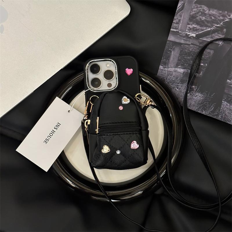 Crossbody Wallet Phone Case For ApplePhone Cute Light