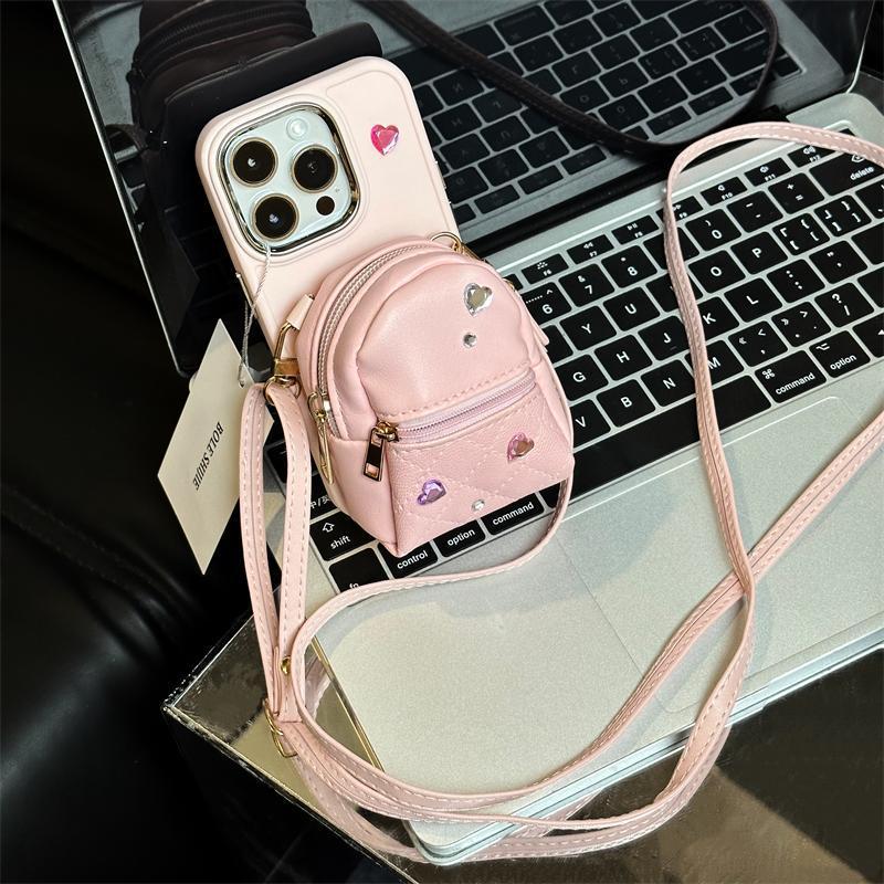 Crossbody Wallet Phone Case For ApplePhone Cute Light