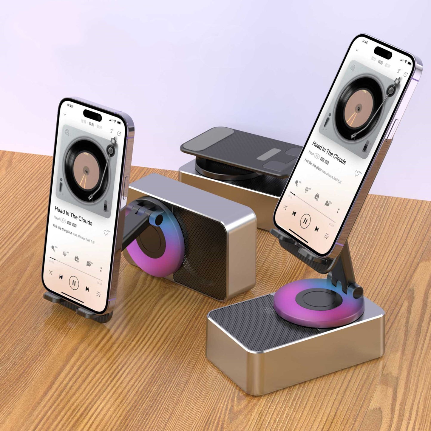 Mobile Phone Bracket Audio Two-in-one Rotating Foldable