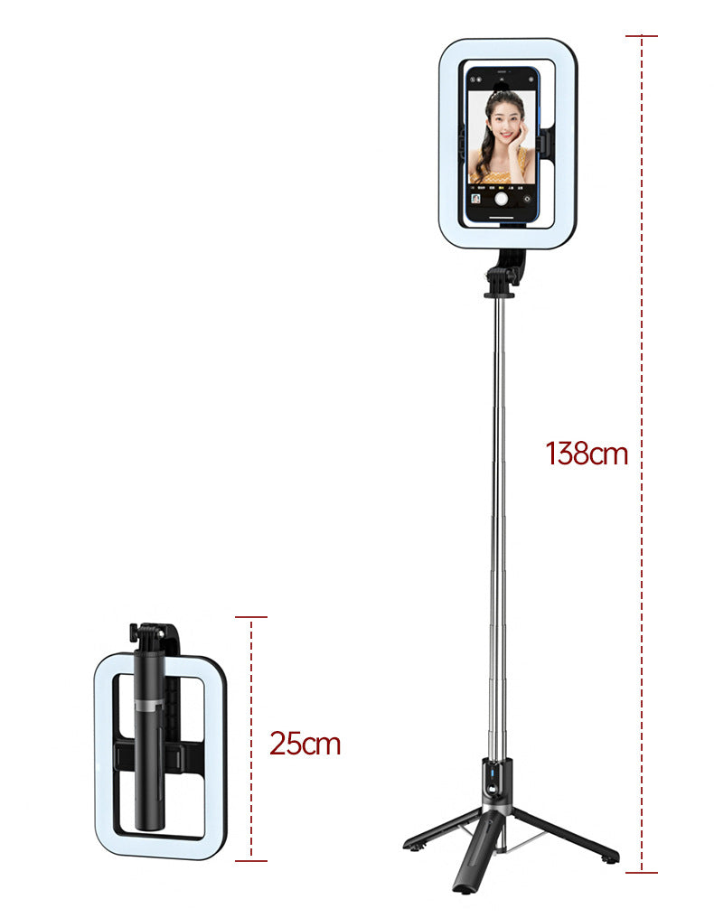 8-inch Beauty Fill Light Selfie Stick Bluetooth Remote Control