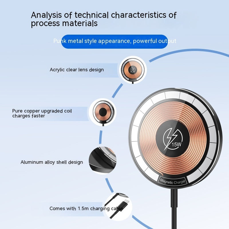 Transparent Magnetic Wireless Charger Phone Electrical