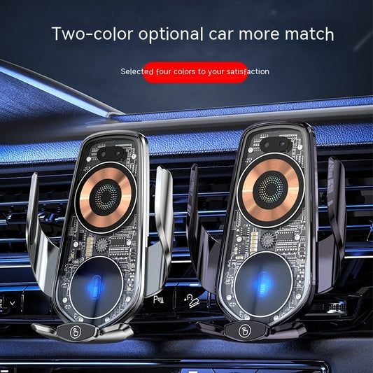 Transparent And Creative Line Design Car Wireless Charger Mobile Phone Holder