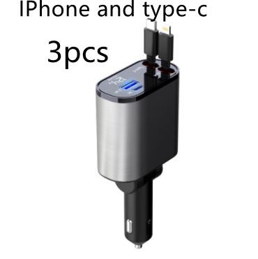 Metal Car Charger 100W Super Fast Charging Car Cigarette Lighter