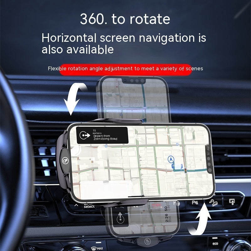 Transparent And Creative Line Design Car Wireless Charger Mobile Phone Holder