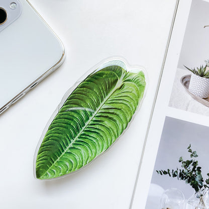 Cute Green Leaves Smartphone Holder Finger Stand