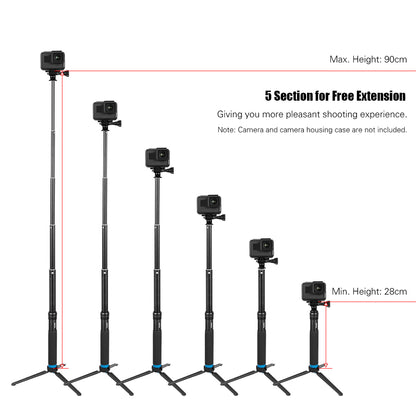 Compatible with Apple, Action Camera Aluminum Alloy Tripod Selfie Stick M Pole