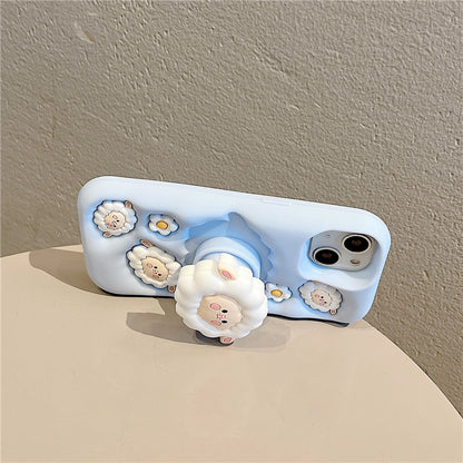 Cartoon Sheep Stand Phone Case