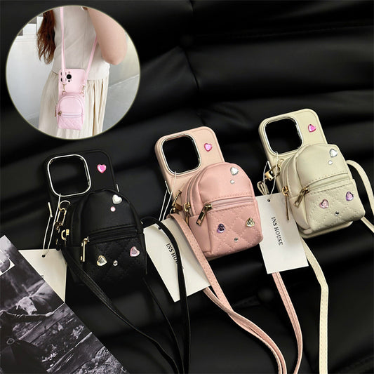 Crossbody Wallet Phone Case For ApplePhone Cute Light