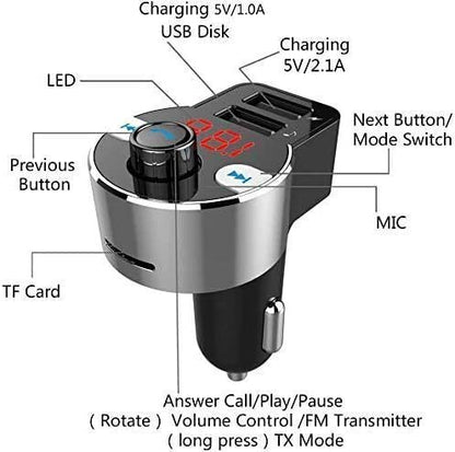 Aluminum Wheels 5V31A Display Car Charger Multi-function