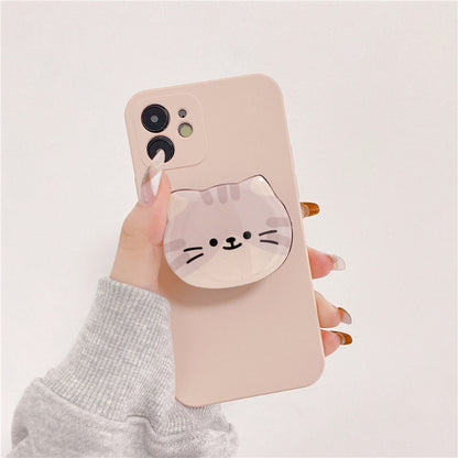 Creative All-inclusive Camera Cat Stand Phone Case