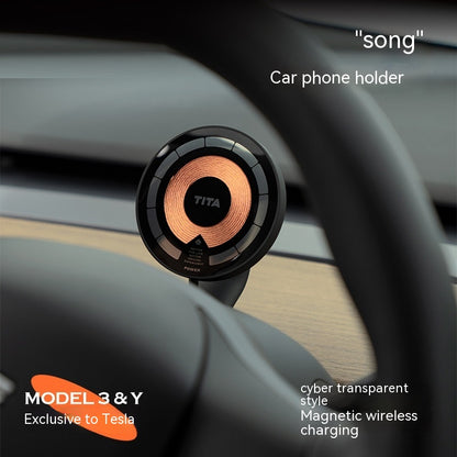 Car Wireless Charging Steering Wheel Navigation Bracket