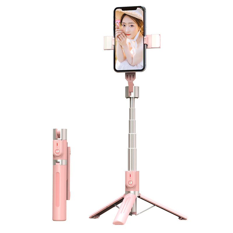 Bluetooth Selfie Stick Double Fill Light Desktop Live Broadcast