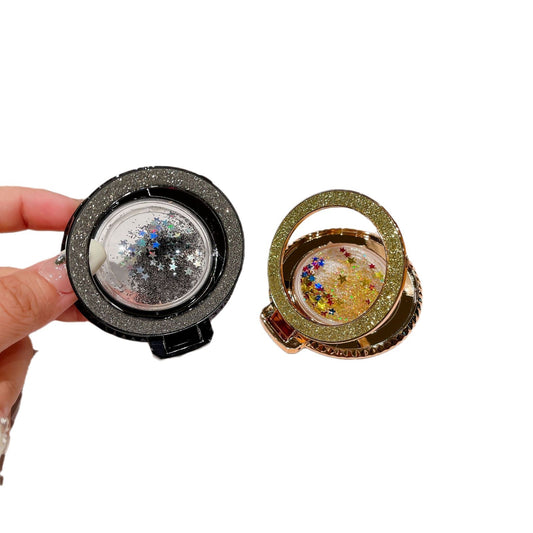 Creative Quicksand Back Sticker Fastened Ring Mobile Phone Holder